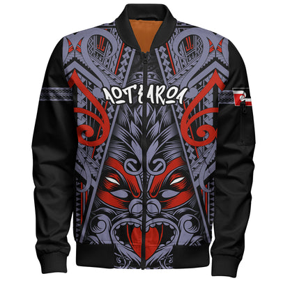 New Zealand Bomber Jacket Tiki Mask Aotearoa Style