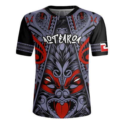 New Zealand Rugby Jersey Tiki Mask Aotearoa Style