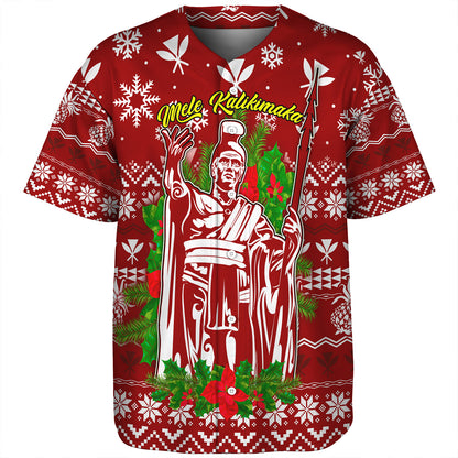 Hawaii Baseball Shirt Christmas Hawaii King Kanaka Maoli Pattern