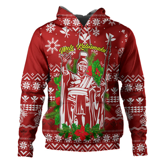 Hawaii Hoodie Christmas Hawaii King Kanaka Maoli Pattern
