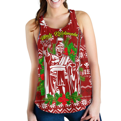 Hawaii Women Tank Christmas Hawaii King Kanaka Maoli Pattern