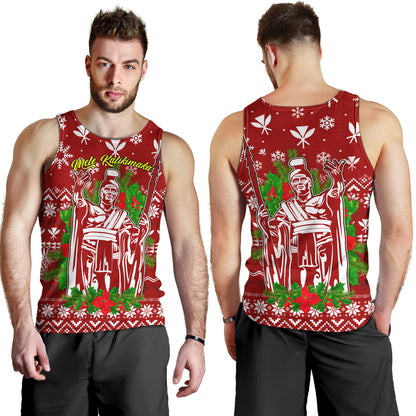 Hawaii Tank Top Christmas Hawaii King Kanaka Maoli Pattern