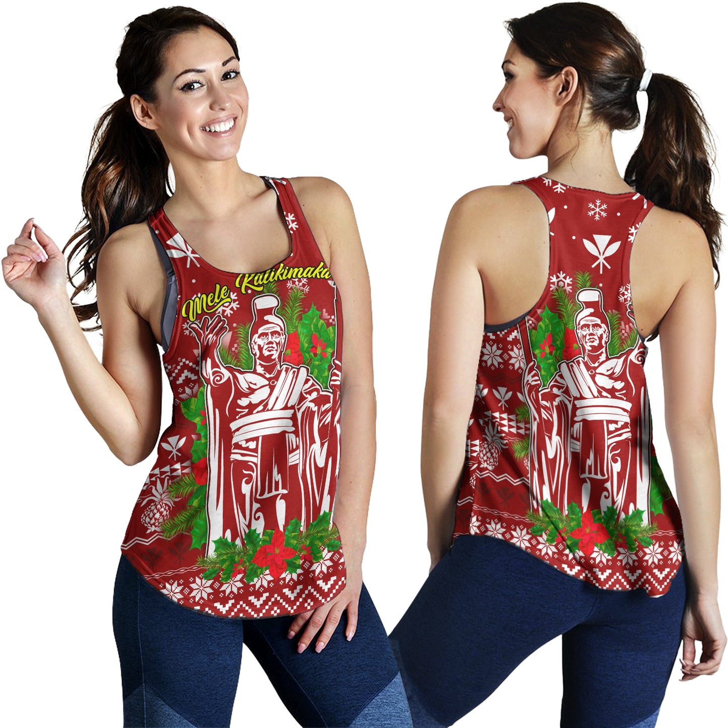 Hawaii Women Tank Christmas Hawaii King Kanaka Maoli Pattern