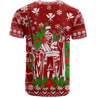 Hawaii T-Shirt Christmas Hawaii King Kanaka Maoli Pattern