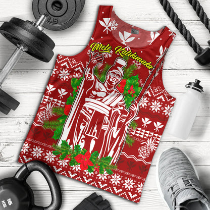 Hawaii Tank Top Christmas Hawaii King Kanaka Maoli Pattern