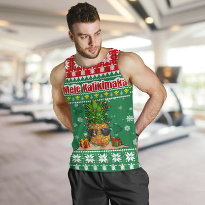Hawaii Tank Top Pineapple Christmas Tree Kanaka Maoli Pattern