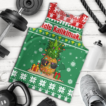 Hawaii Tank Top Pineapple Christmas Tree Kanaka Maoli Pattern