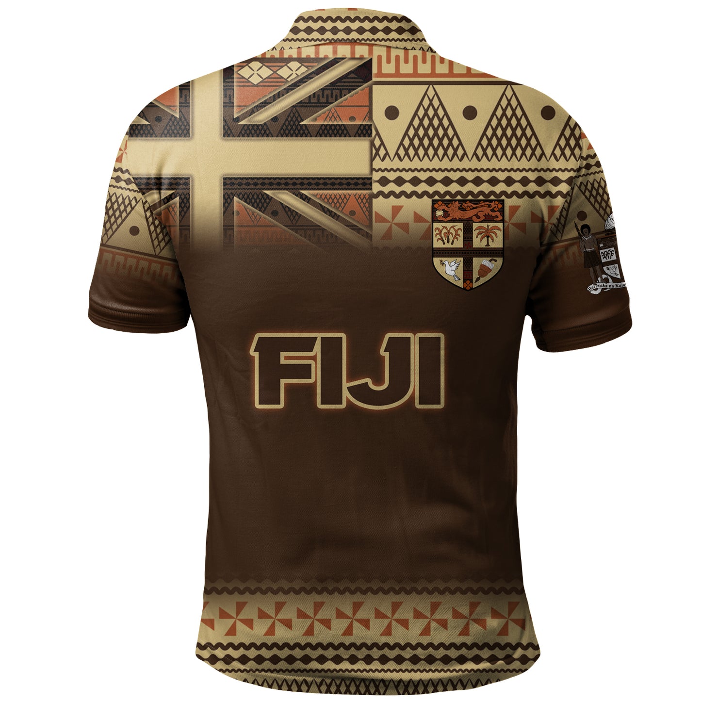 Fiji Polo Shirt Flag Color With Traditional Patterns Ver 2
