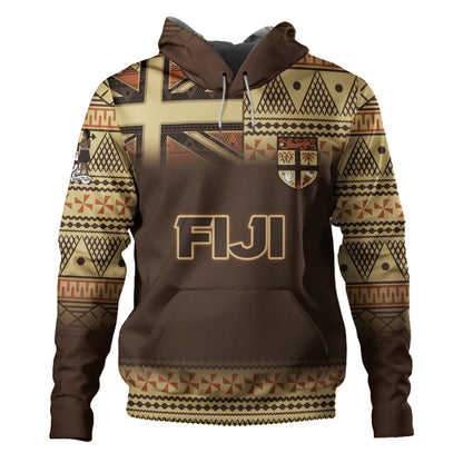 Fiji Hoodie - Flag Color With Traditional Patterns Ver 2