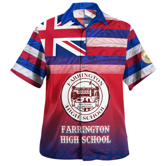 Hawaii Farrington High School Hawaii Shirt Flag Color With Traditional Patterns