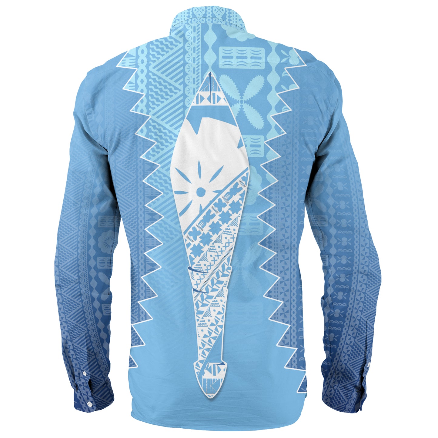 Fiji Long Sleeve Shirt Boso Levu With Fijian War Club Polynesian