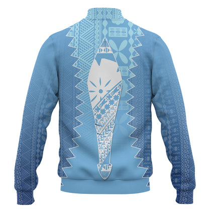 Fiji Baseball Jacket Boso Levu With Fijian War Club Polynesian