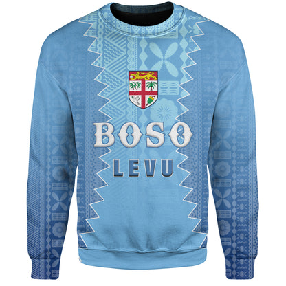 Fiji Sweatshirt Boso Levu With Fijian War Club Polynesian