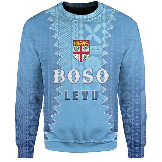 Fiji Sweatshirt Boso Levu With Fijian War Club Polynesian