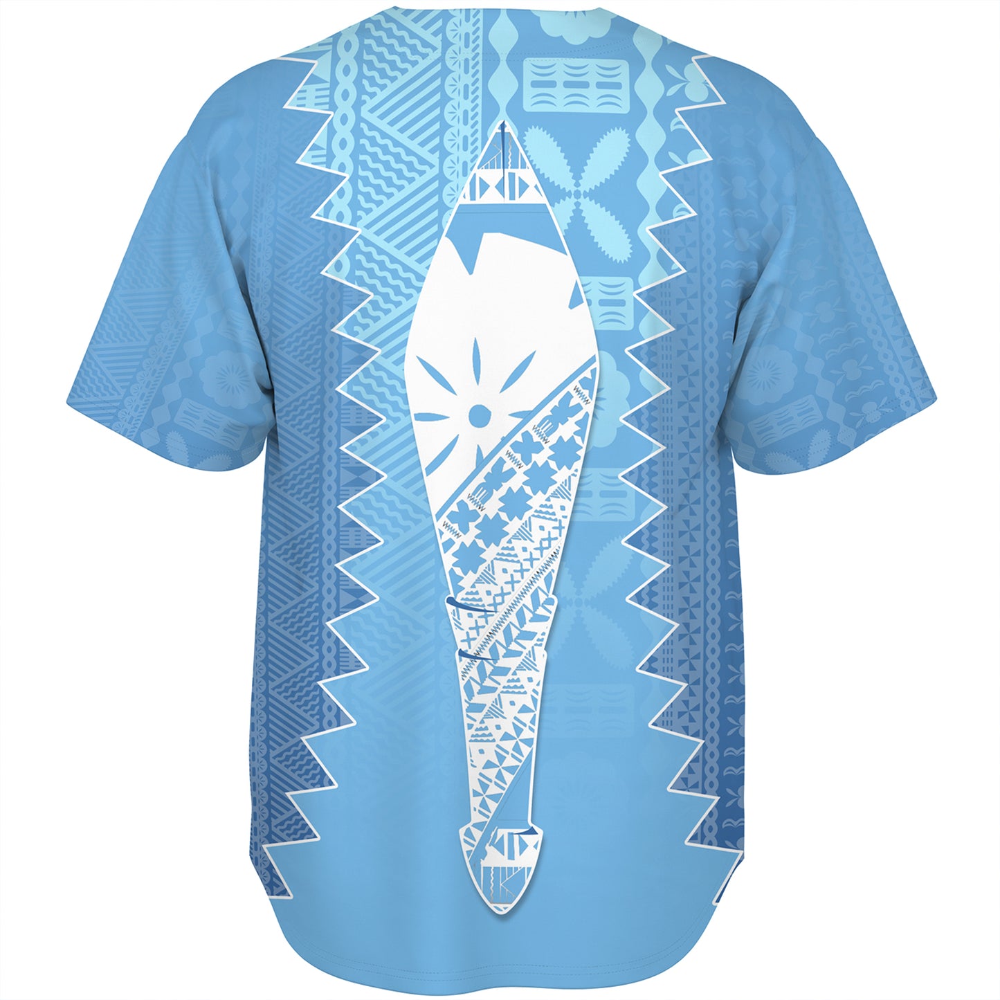 Fiji Baseball Shirt Boso Levu With Fijian War Club Polynesian