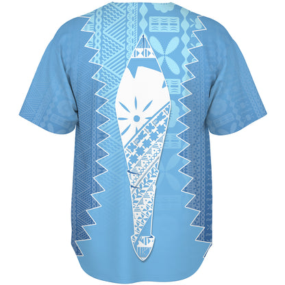 Fiji Baseball Shirt Boso Levu With Fijian War Club Polynesian