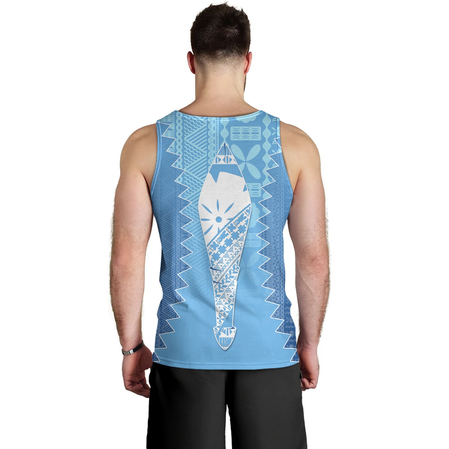 Fiji Tank Top Boso Levu With Fijian War Club Polynesian