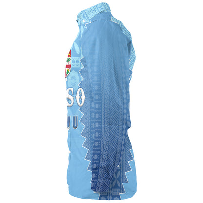 Fiji Long Sleeve Shirt Boso Levu With Fijian War Club Polynesian