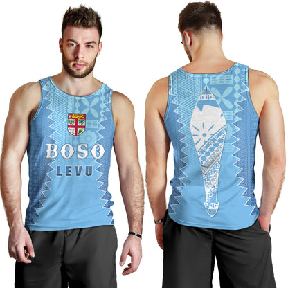 Fiji Tank Top Boso Levu With Fijian War Club Polynesian