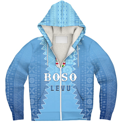 Fiji Sherpa Hoodie Boso Levu With Fijian War Club Polynesian