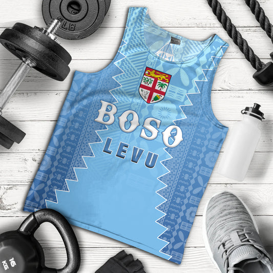Fiji Tank Top Boso Levu With Fijian War Club Polynesian
