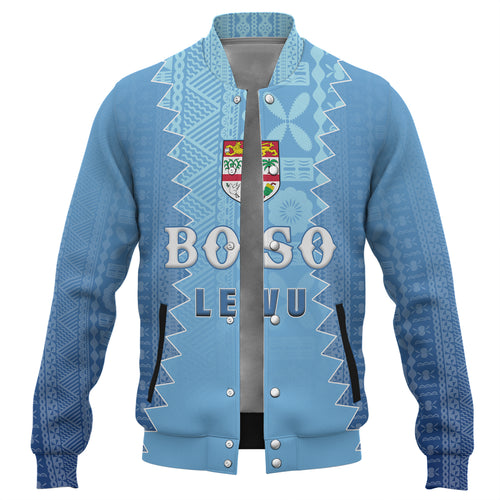 Fiji Baseball Jacket Boso Levu With Fijian War Club Polynesian