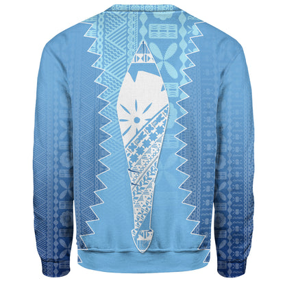 Fiji Sweatshirt Boso Levu With Fijian War Club Polynesian
