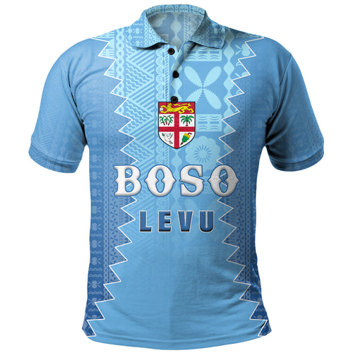 Fiji Polo Shirt Boso Levu With Fijian War Club Polynesian