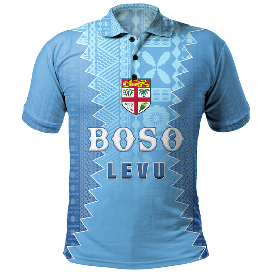 Fiji Polo Shirt Boso Levu With Fijian War Club Polynesian