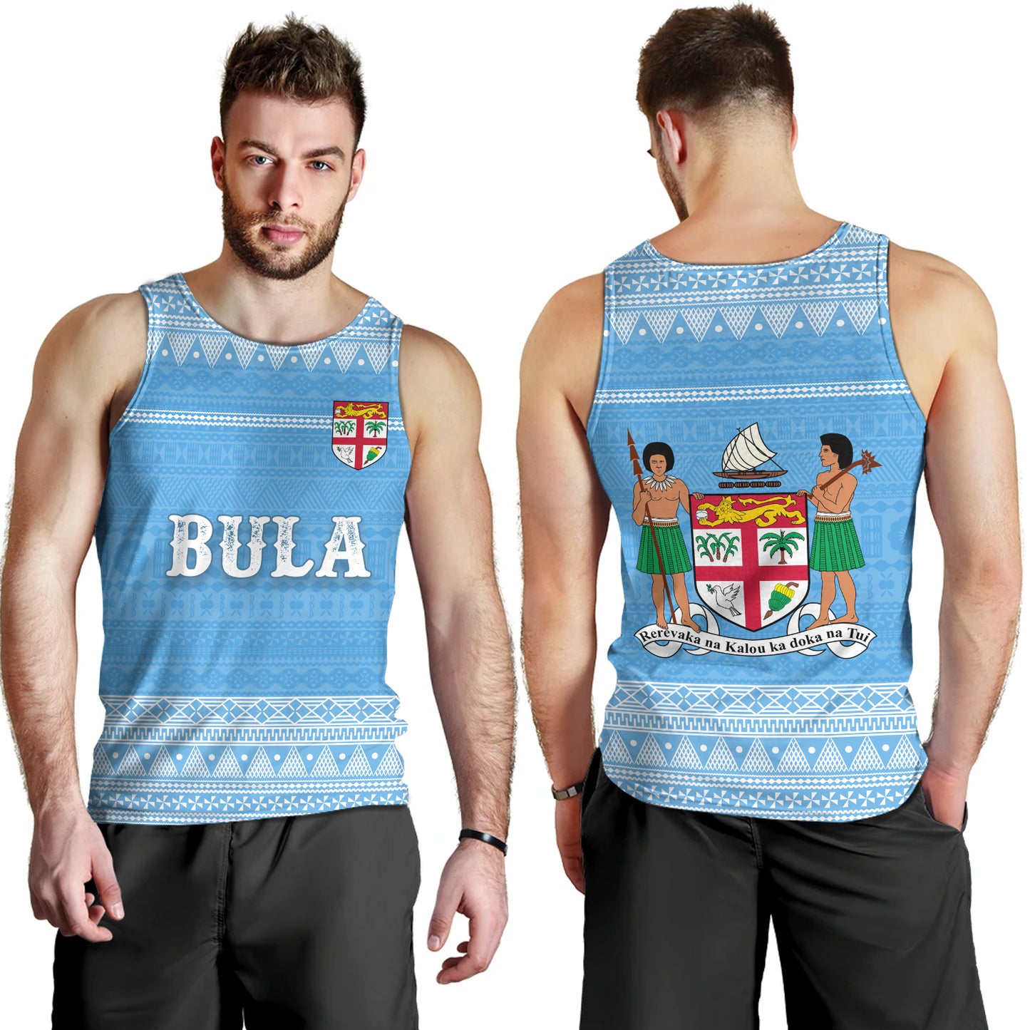 Fiji Tank Top Bula Coat Of Arm Of Fiji Polynesian