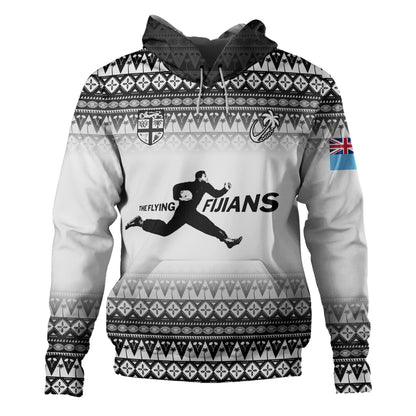 Fiji Hoodie Vintage Flying Fijians Rugby Tribal Pattern 2023