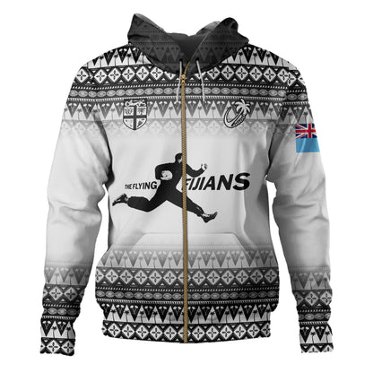 Fiji Hoodie Vintage Flying Fijians Rugby Tribal Pattern 2023