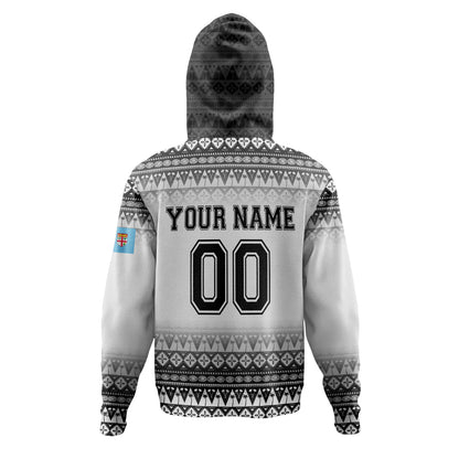 Fiji Hoodie Vintage Flying Fijians Rugby Tribal Pattern 2023