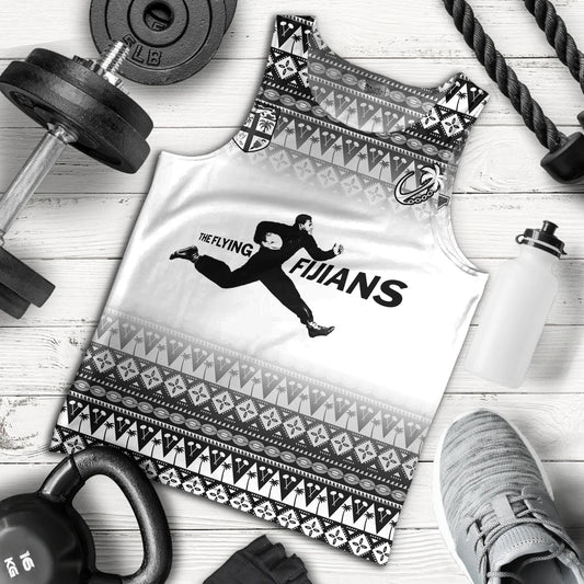 Fiji Tank Top Vintage Flying Fijians Rugby Tribal Pattern 2023