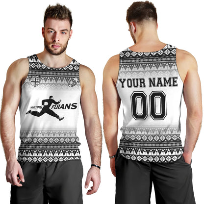 Fiji Tank Top Vintage Flying Fijians Rugby Tribal Pattern 2023