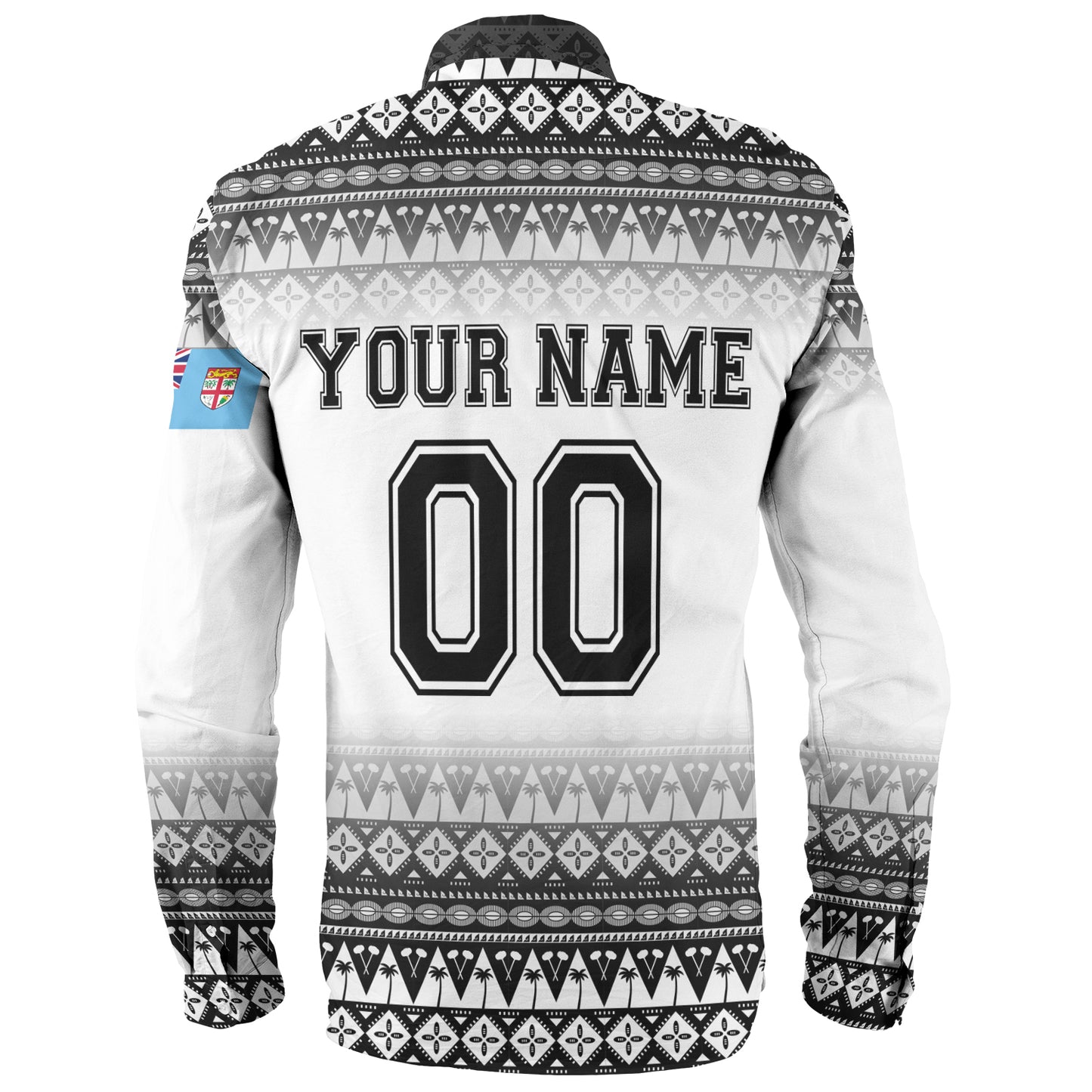 Fiji Long Sleeve Shirt Vintage Flying Fijians Rugby Tribal Pattern 2023