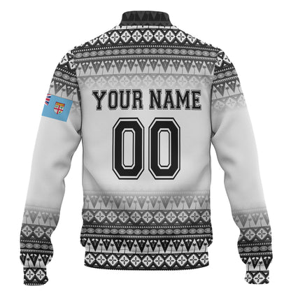 Fiji Baseball Jacket Vintage Flying Fijians Rugby Tribal Pattern 2023