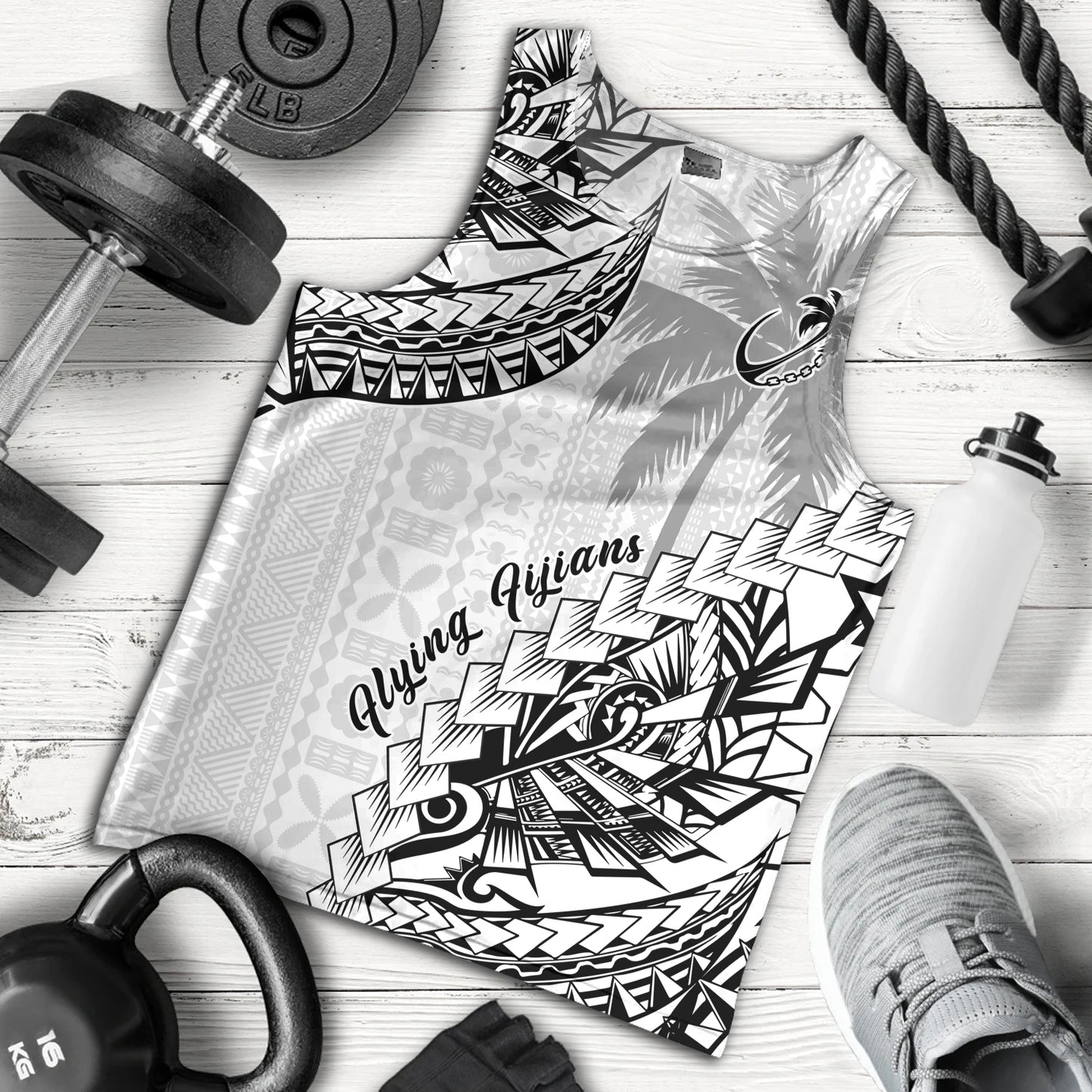 Fiji Tank Top Flying Fijians Polynesian Pattern 2023