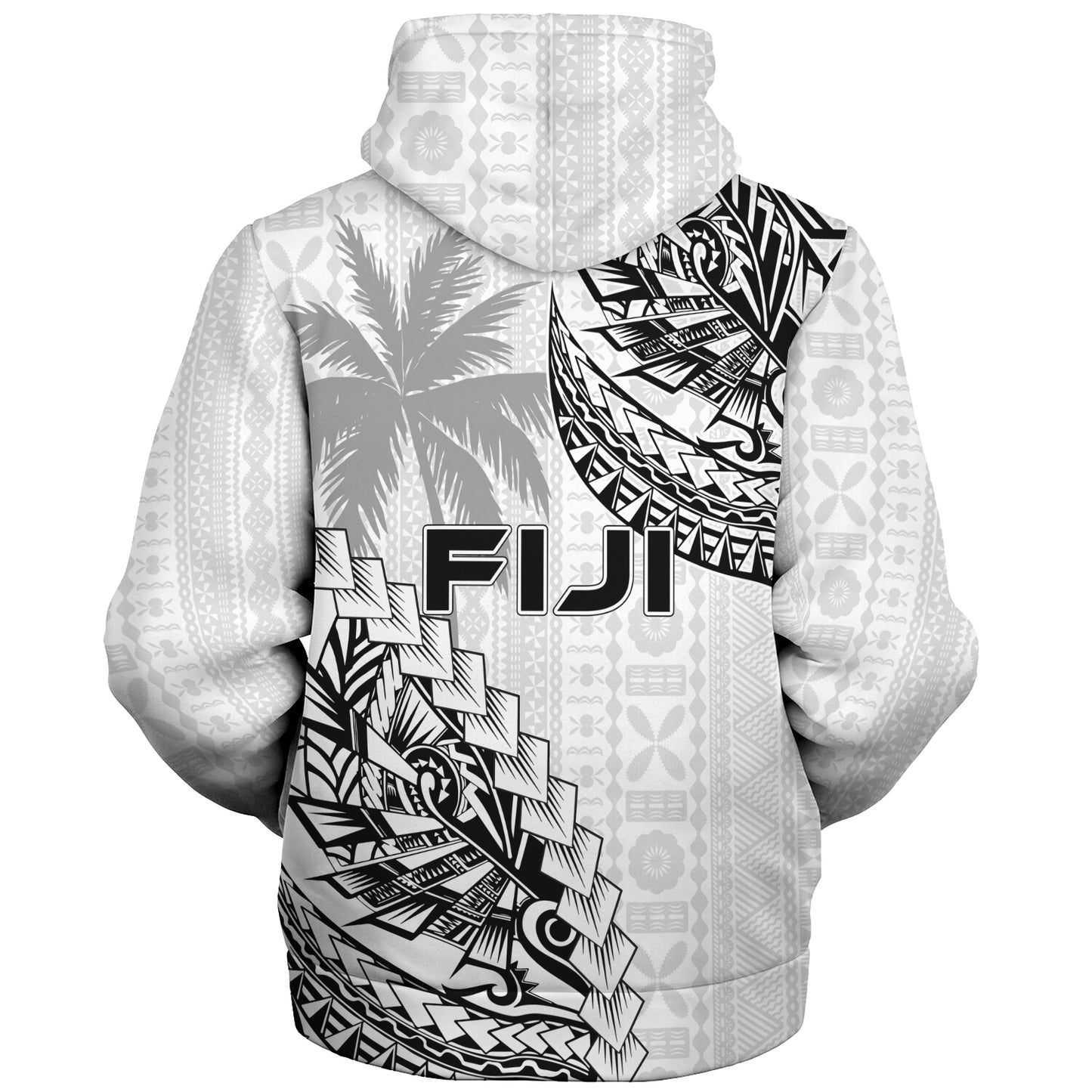 Fiji Sherpa Hoodie Flying Fijians Polynesian Pattern 2023