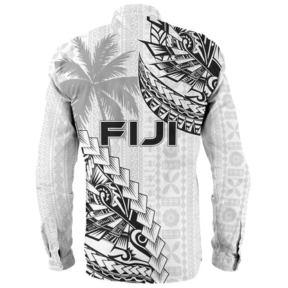 Fiji Long Sleeve Shirt Flying Fijians Polynesian Pattern 2023