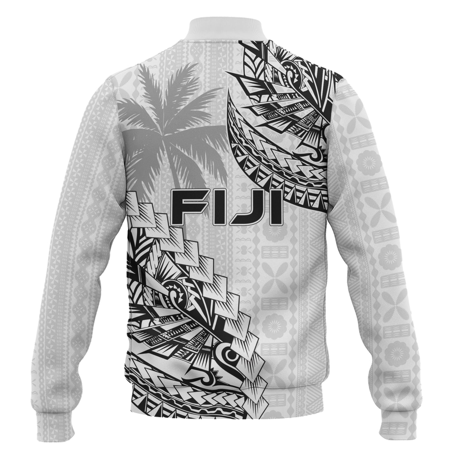 Fiji Baseball Jacket Flying Fijians Polynesian Pattern 2023