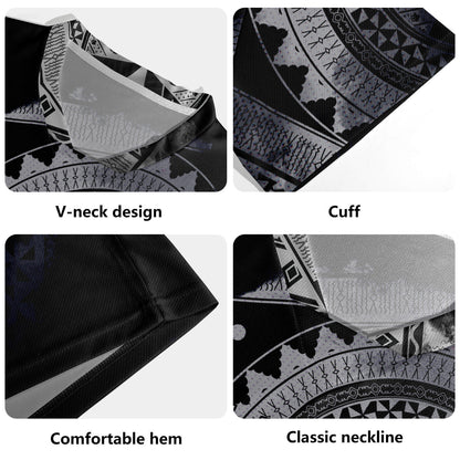 Fiji Bring The Heat Rugby Cup ( Black-white Ver) Men's All Over Printing Rugby Jersey
