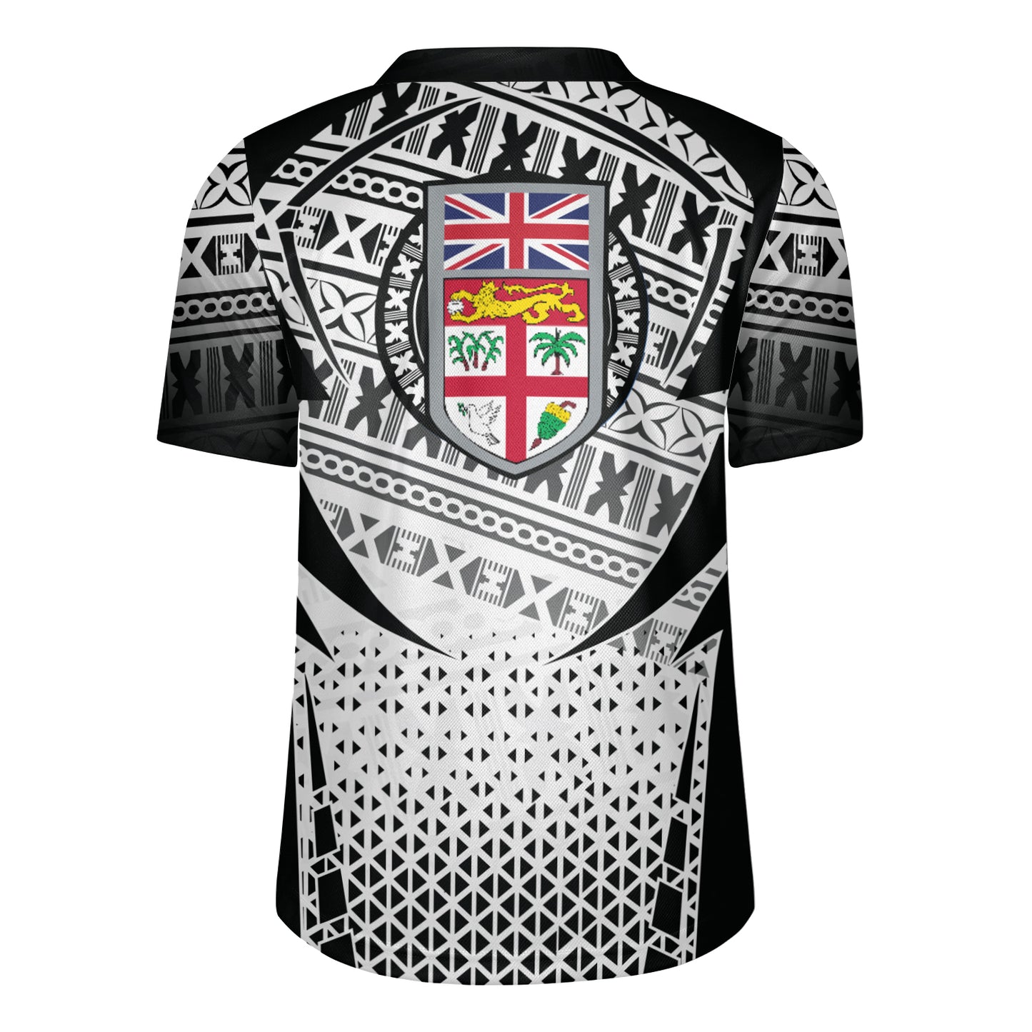 Fiji Flying Fijians Rugby Cup (Black-white Ver) Men's All Over Printing Rugby Jersey