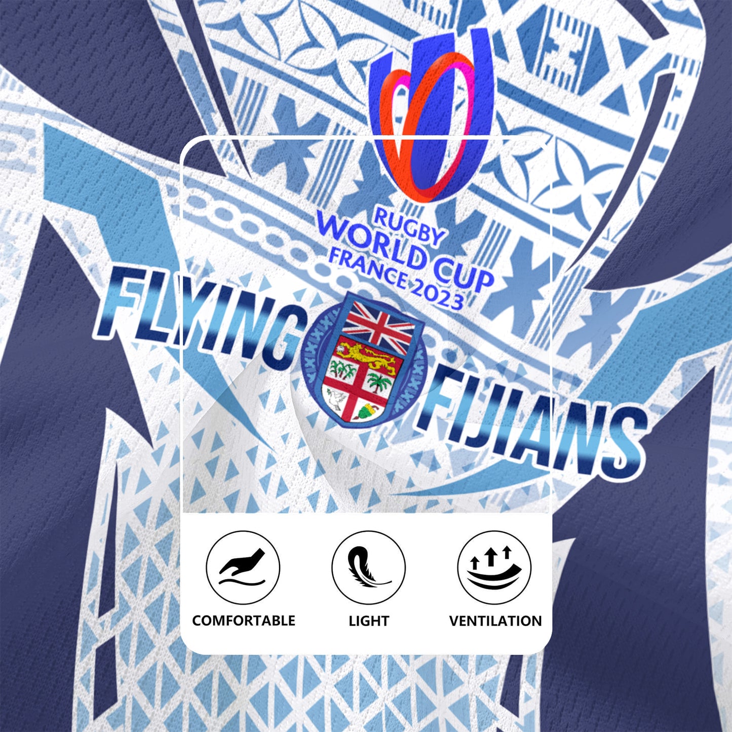 Fiji Flying Fijians Rugby Cup Men's All Over Printing Rugby Jersey
