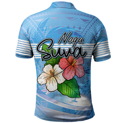 Fiji Polo Shirt Noqu Suva Palm Tree Traditional Patterns