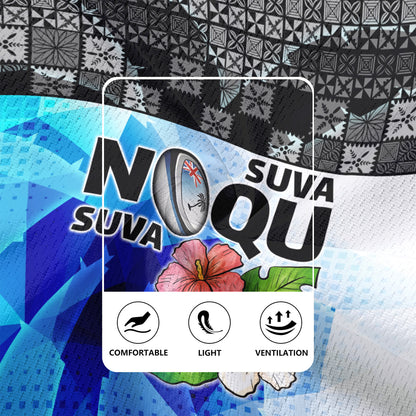 Fiji Suva Noqu Suva Hibiscus Flowers Fijian Patterns Men's All Over Printing Rugby Jersey
