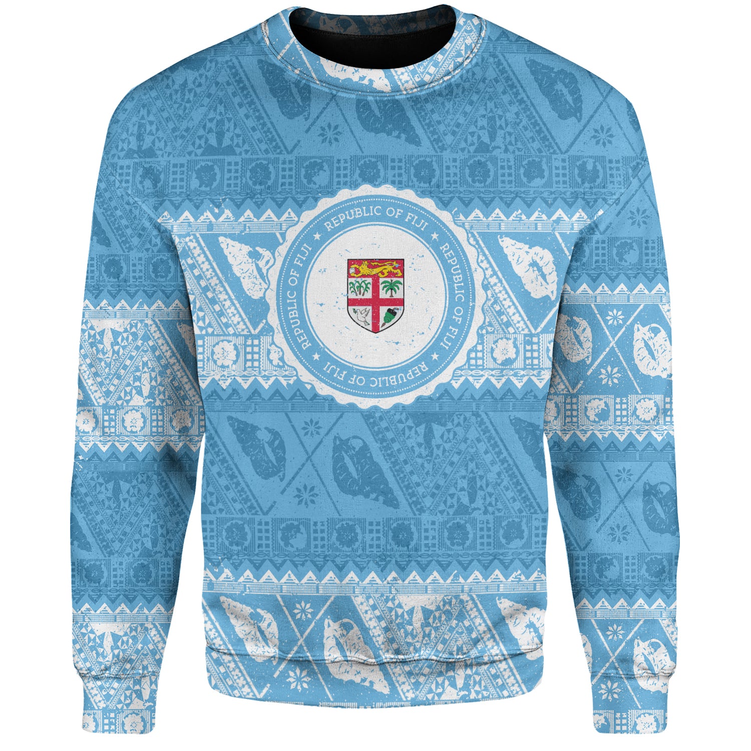 Fiji Sweatshirt Tribal Pattern Vintage Style