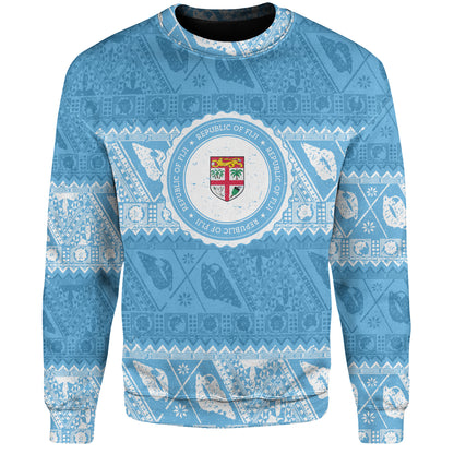 Fiji Sweatshirt Tribal Pattern Vintage Style