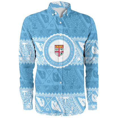 Fiji Long Sleeve Shirt Tribal Pattern Vintage Style