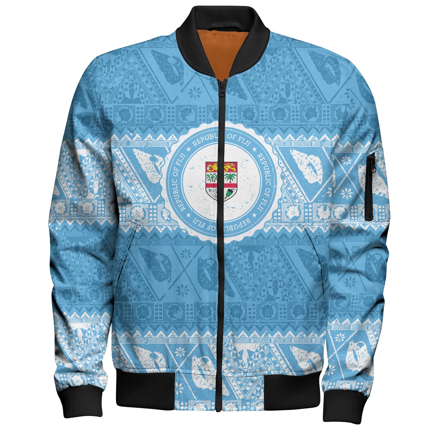 Fiji Bomber Jacket Tribal Pattern Vintage Style